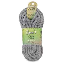 Pepperell Cotton Craft Cord - Charcoal, 6 mm, 50 ft