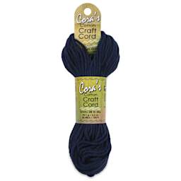 Pepperell Cotton Craft Cord - Navy, 2 mm, 100 ft - front