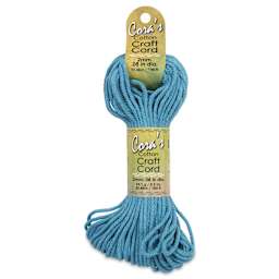 Pepperell Cotton Craft Cord - Turquoise, 2 mm, 100 ft - front