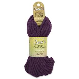 Pepperell Cotton Craft Cord - Plum, 4 mm, 75 ft - front