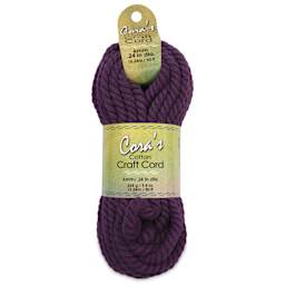Pepperell Cotton Craft Cord - Plum, 6 mm, 50 ft - front
