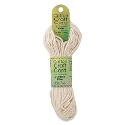 Pepperell Cotton Craft Cord - Front view of Natural, 2mm, 100 ft. package