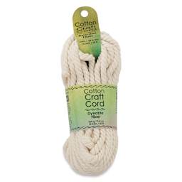 Pepperell Cotton Craft Cord - Natural, 6 mm, 50 ft