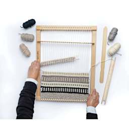 Friendly Loom LapLoom - Loom B, Level 2, 14-1/2" x 18-1/2" being used to weave