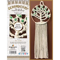 Design Works Zenbroidery Macramé Kits - Front of Tree of Life Hanger package