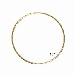 Pepperell Brass Plated Macramé Ring - 10"