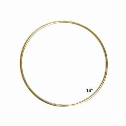 Pepperell Brass Plated Macramé Ring - 14"