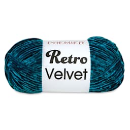 Premier Retro Velvet Yarn - Teal, skein