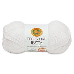 Lion Brand Feels Like Butta Yarn - White, front