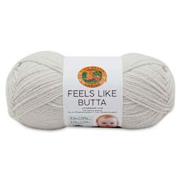 Lion Brand Feels Like Butta Yarn - Pale Grey, front