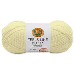 Lion Brand Feels Like Butta Yarn - Lemon, front