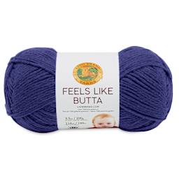 Lion Brand Feels Like Butta Yarn - Royal Blue, front