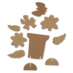 Roylco Flower Garden Sculpture Pack - contents, project with butterfly