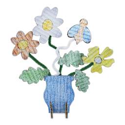 Roylco Flower Garden Sculpture Pack - finished example, project with bee