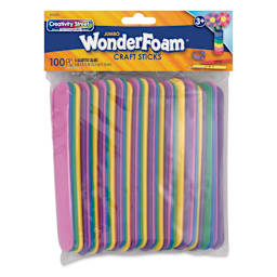 Creativity Street WonderFoam Jumbo Craft Sticks - Pkg of 100 - front of packaging