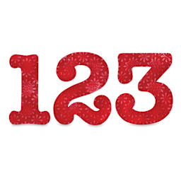 Sizzix Bigz Classroom Series Number Die Set - Cut numbers 1,2,and 3 shown