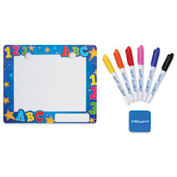 Flycatcher smART Sketcher Writeboard Set, contents of the packaging laid out. 