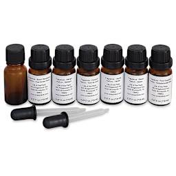 Invent-A-Scent - Six bottles from Warm Tropics Assortment with empty bottle and 2 Droppers