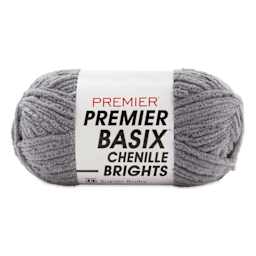 Premier Yarn Basix Chenille Brights Yarn - Pewter