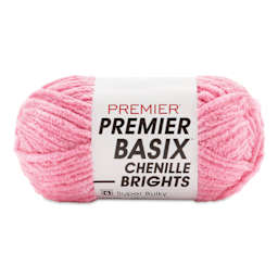 Premier Yarn Basix Chenille Brights Yarn - Bubblegum