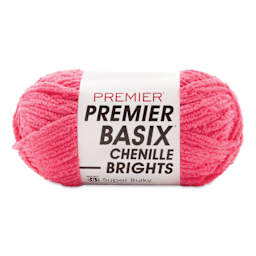 Premier Yarn Basix Chenille Brights Yarn - Hibiscus