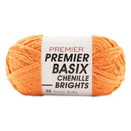 Premier Yarn Basix Chenille Brights Yarn - Tangerine