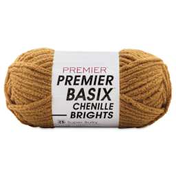 Premier Yarn Basix Chenille Brights Yarn - Curry