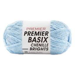 Premier Yarn Basix Chenille Brights Yarn - Light Blue