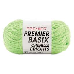 Premier Yarn Basix Chenille Brights Yarn - Kiwi
