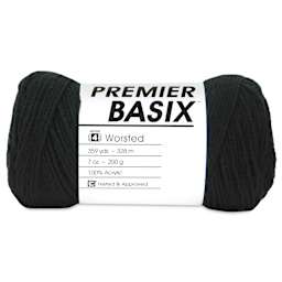 Premier Yarn Basix Worsted Yarn - Black