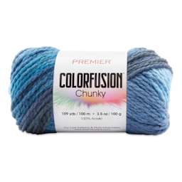Premier Yarn Colorfusion Chunky Yarn - Blue Jeans, 109 yards