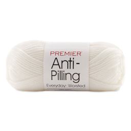 Premier Yarn Anti-Pilling Everyday Worsted Yarn - Snow White, 180 yards