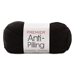 Premier Yarn Anti-Pilling Everyday Worsted Yarn - Black, 180 yards