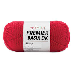 Premier Yarn Basix DK Yarn - Cherry Red, 306 yards