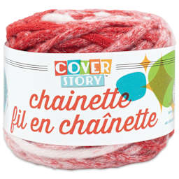 Lion Brand Cover Story Chainette Yarn - Red, 68 yards