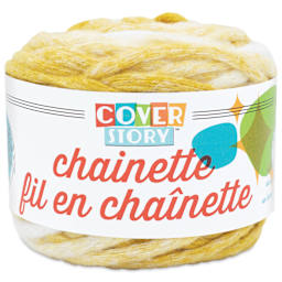 Lion Brand Cover Story Chainette Yarn - Mustard, 68 yards