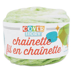 Lion Brand Cover Story Chainette Yarn - Lime, 68 yards