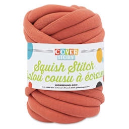 Lion Brand Cover Story Squish Stitch Yarn - Chili Pepper, 26 yards