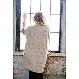 Lion Brand Fishermen's Wool Yarn finished cardigan example