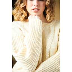 Lion Brand Fishermen's Wool Yarn finished sweater example