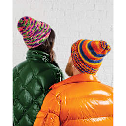 Lion Brand x Rit Fishermen's Wool Yarn Dye Kits - finished beanie examples