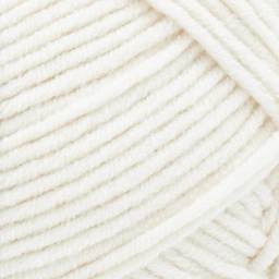 Lion Brand Made With Love The Cottony One Yarn - Lychee White, 185 yds - close-up