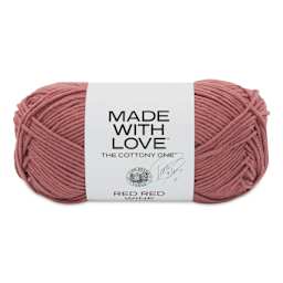 Lion Brand Made With Love The Cottony One Yarn - Red Red Wine, 185 yds
