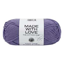 Lion Brand Made With Love The Cottony One Yarn - Knit One Purple One, 185 yds