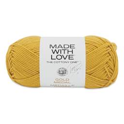 Lion Brand Made With Love The Cottony One Yarn - Gold Medal, 185 yds
