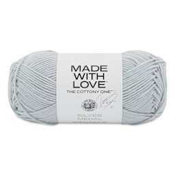 Lion Brand Made With Love The Cottony One Yarn - Silver Medal, 185 yds