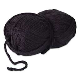 Pepperell Jumbo Roving 3-Ply Craft Yarn - 8 oz, 150 yds, Black - out of packaging