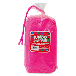 Pepperell Jumbo Roving 3-Ply Craft Yarn - 8 oz, 150 yds, Hot Pink - front of packaging