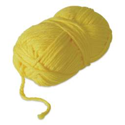 Pepperell Jumbo Roving 3-Ply Craft Yarn - 8 oz, 150 yds, Yellow - out of packaging