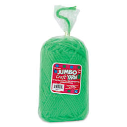 Pepperell Jumbo Roving 3-Ply Craft Yarn - 8 oz, 150 yds, Neon Green - front of packaging